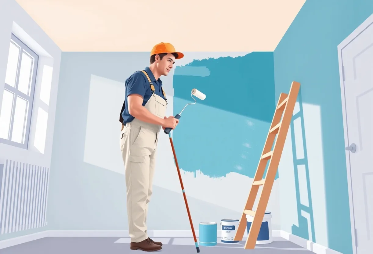 Peintre Oignies 62590 en intervention sur un chantier