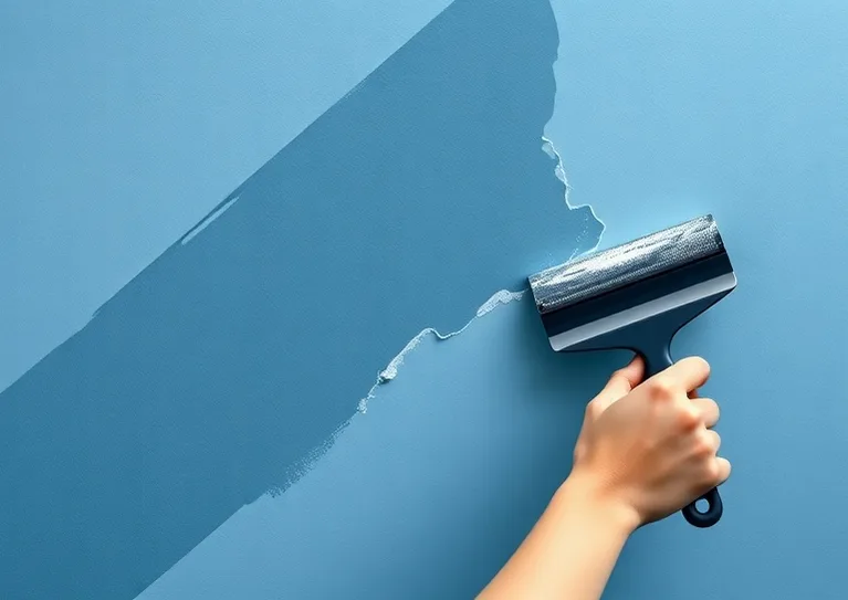 Ponçage et rebouchage des fissures avant mise en peinture