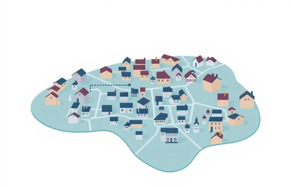 Carte du secteur d'intervention autour de Oignies (62590)